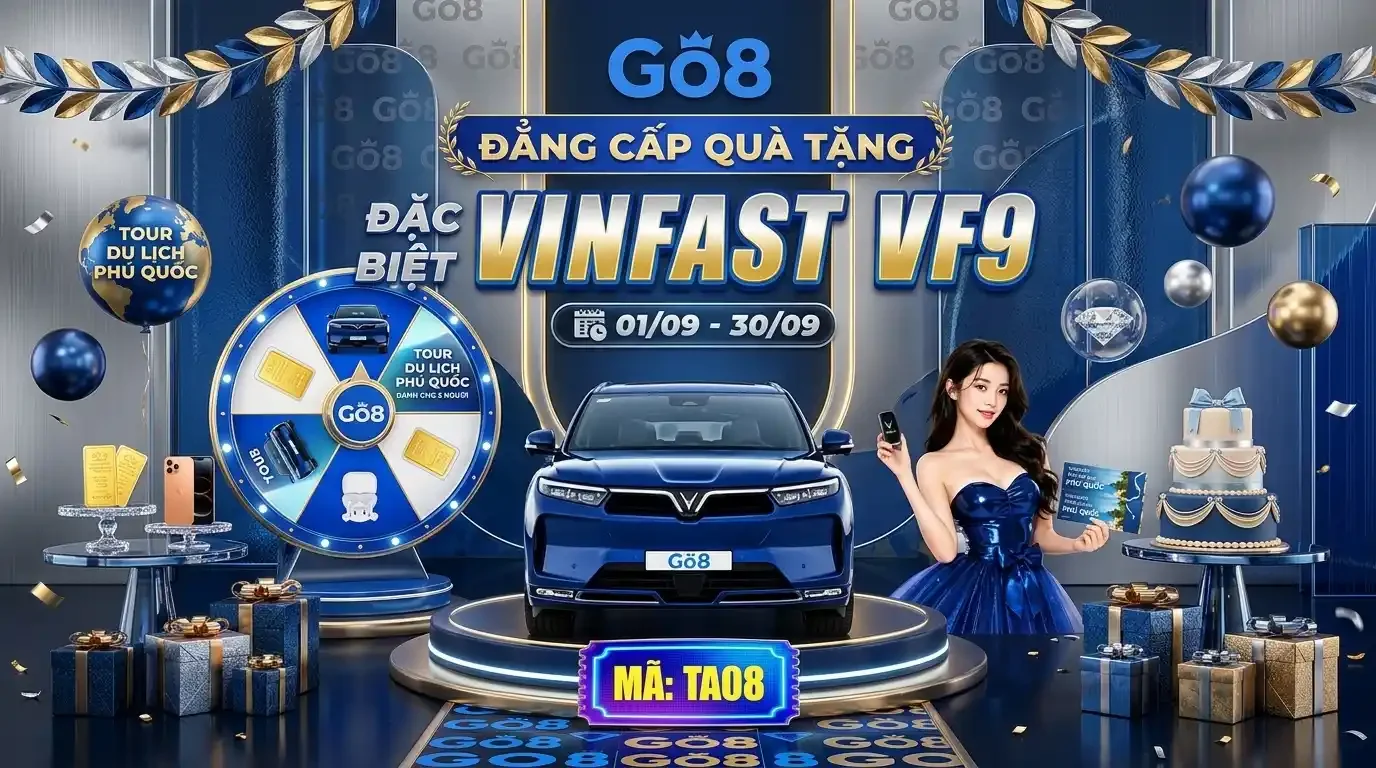 go8 khuyến mãi vòng quay rực rỡ quà tặng tháng 9/2026